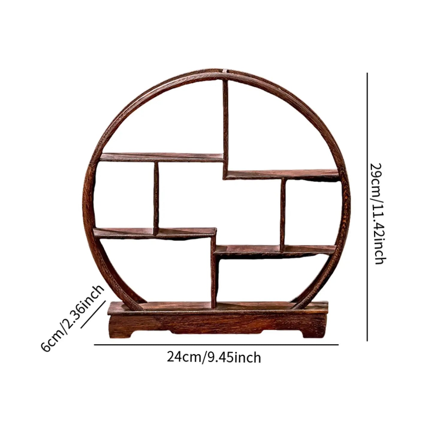 Tea Set Rack Elegant Wooden Display Stand Small Solid Wood Simple Tea Pot Holder for Miniatures Tea House Kitchen living room