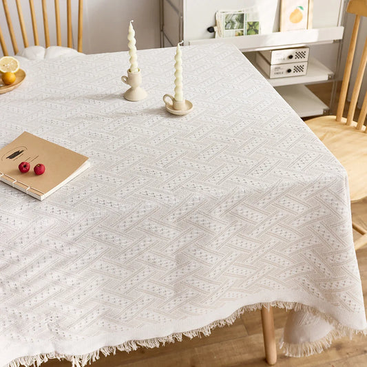 Luxury Tablecloth - Elegant French Cotton Linen for Home Decor