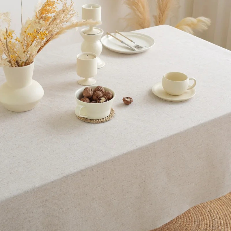Linen Cotton Tablecloth - Elegant Dining by Rooted Living