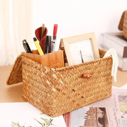 Handwoven Seagrass Storage Baskets Set - Stylish & Eco-Friendly