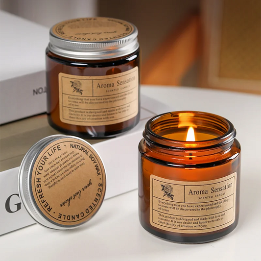 Smokeless Aromatic Soy Wax Candle - Elegant Home Décor Gift