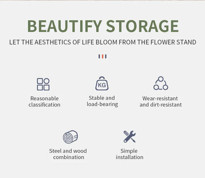 木制植物架 - 为花卉爱好者带来节省空间的优雅