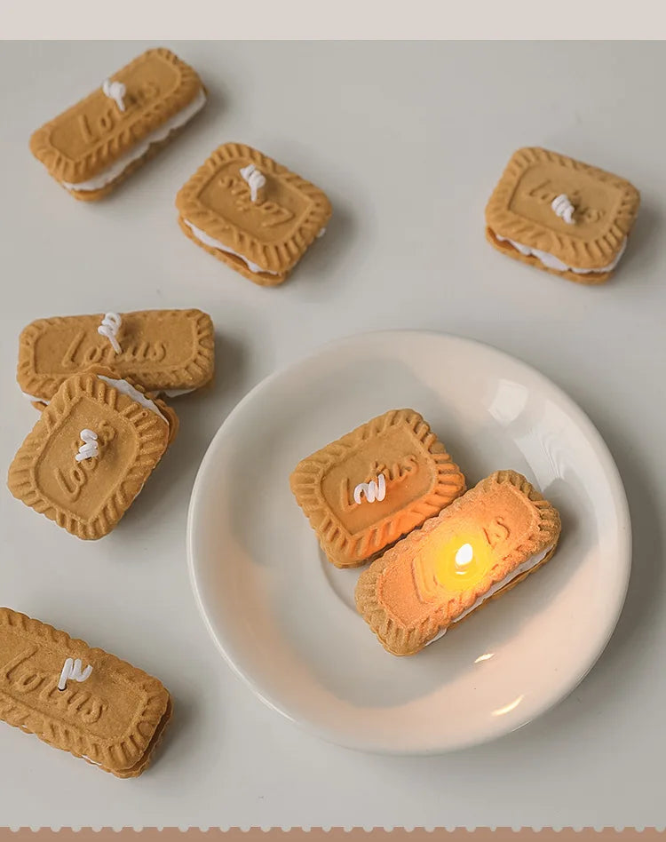 Handmade Biscuit Candle - Cozy Aromatherapy by [Brand Name]