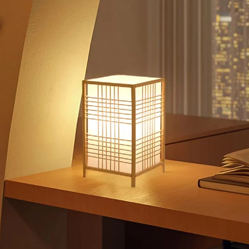 Bamboo Table Lamp: Warm Glow for Cozy Bedrooms & Studies