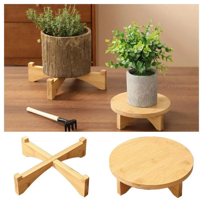 Elegant Wooden Bonsai Display Stand for Plant Lovers - Eco-Friendly Showcase