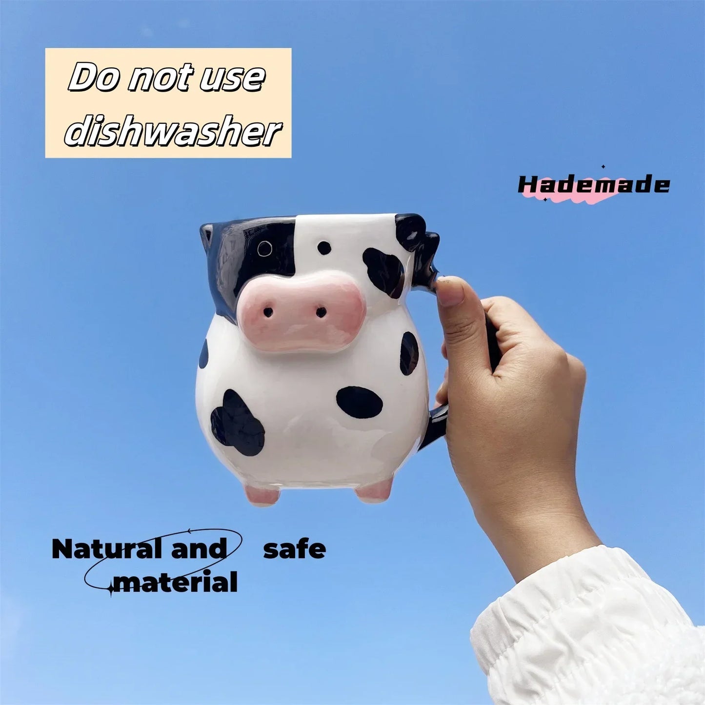 Cartoon Cow Mug - Whimsical Fun for Kids & Adults