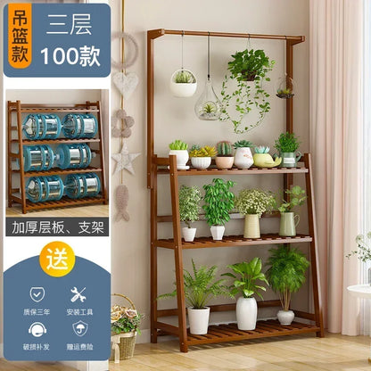 Étagère universelle en bois pour plantes – Élevez le style de votre jardin !