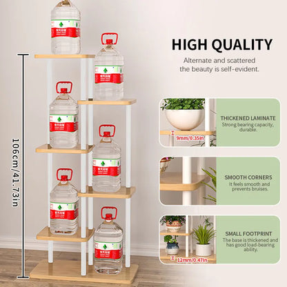 나무 화분 스탠드 - 정원 애호가를 위한 세련된 5/6/8단 정리함