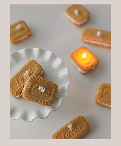 Handmade Biscuit Candle - Cozy Aromatherapy by [Brand Name]
