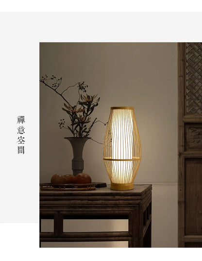 Eco-Friendly Bamboo Table Lamp - Warm Glow for Modern Spaces
