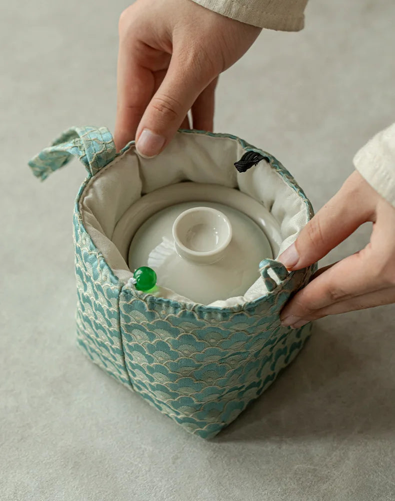 优雅渐变粉色茶具套装，专为茶艺爱好者打造 | 便携式 & 时髦的