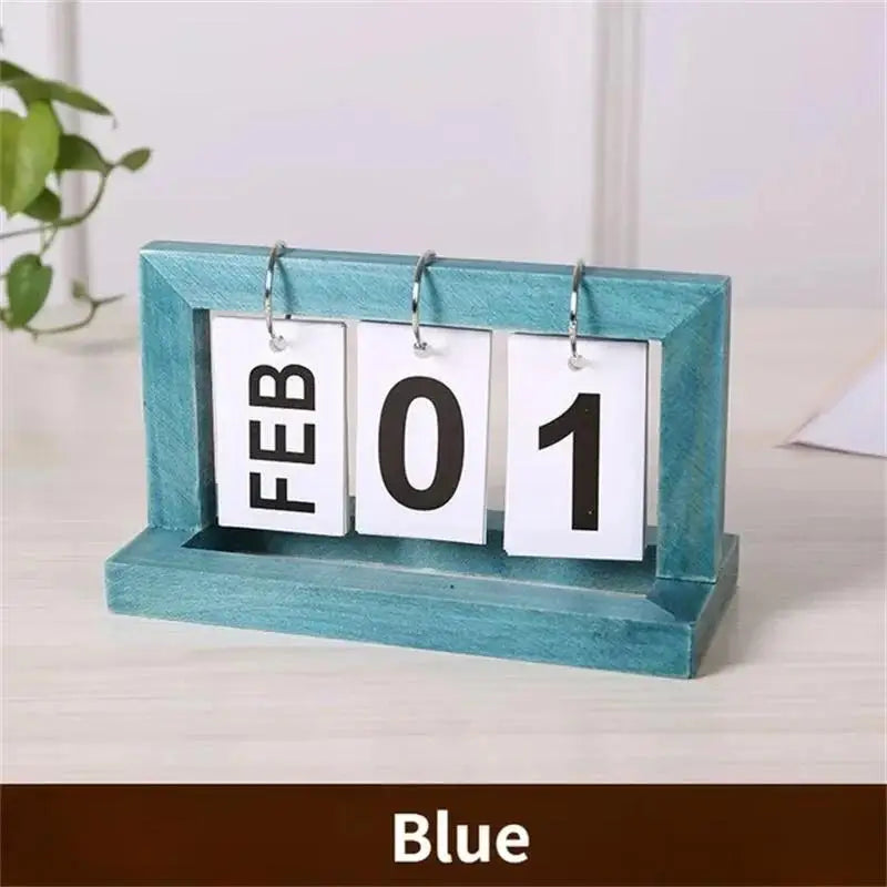 Rustic Wooden Perpetual Calendar for Stylish Organization