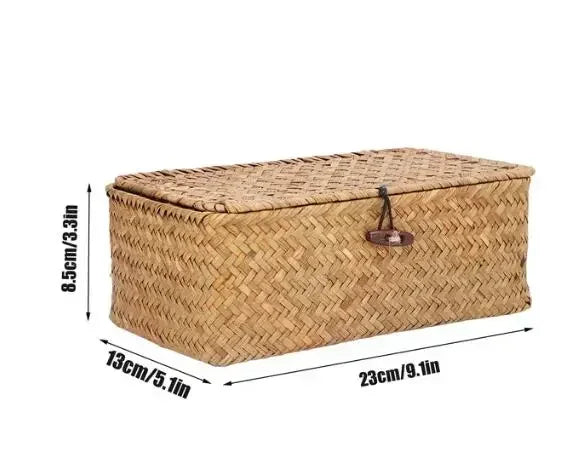 Handwoven Seagrass Storage Baskets Set - Stylish & Eco-Friendly