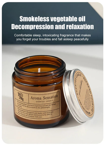 Smokeless Aromatic Soy Wax Candle - Elegant Home Décor Gift