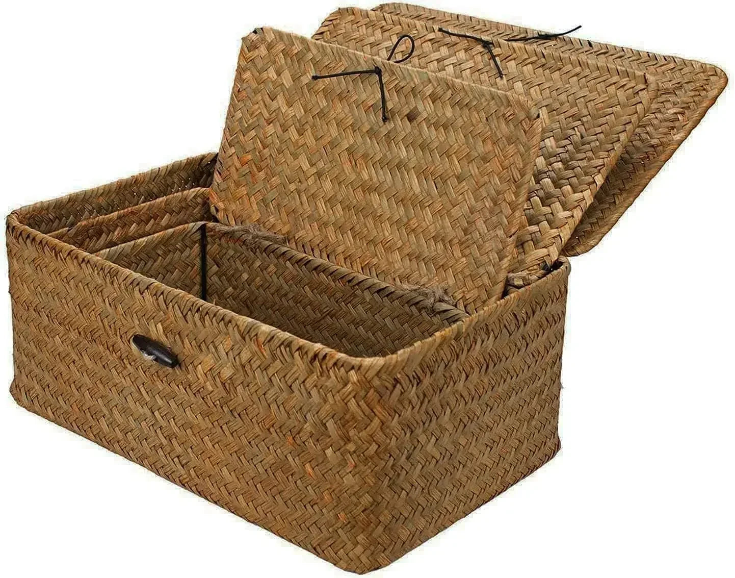 Handwoven Seagrass Storage Baskets Set - Stylish & Eco-Friendly