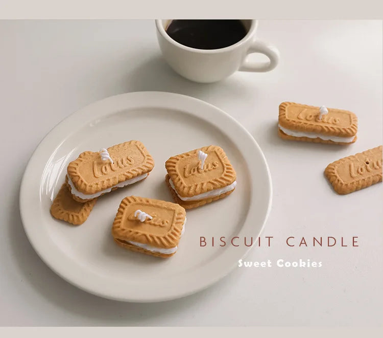 Handmade Biscuit Candle - Cozy Aromatherapy by [Brand Name]