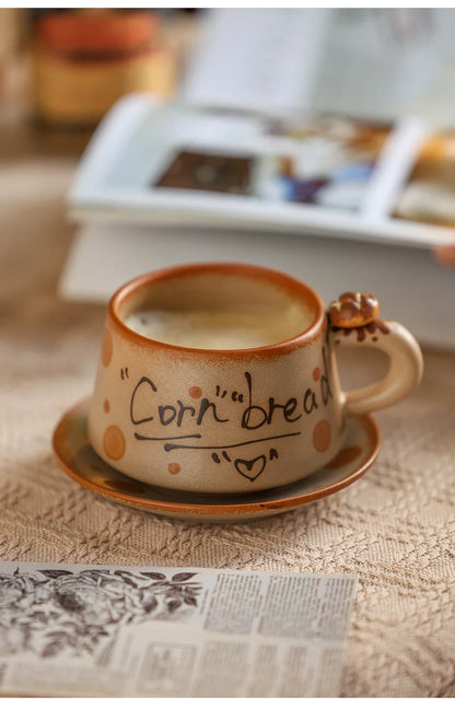 Handmade Retro Ceramic Mugs Set - Elegant Coffee & Tea Cups