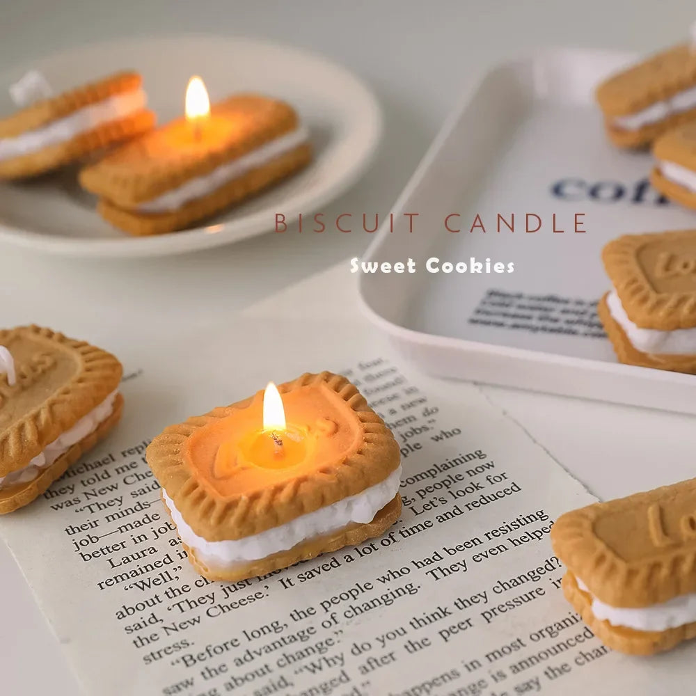 Handmade Biscuit Candle - Cozy Aromatherapy by [Brand Name]