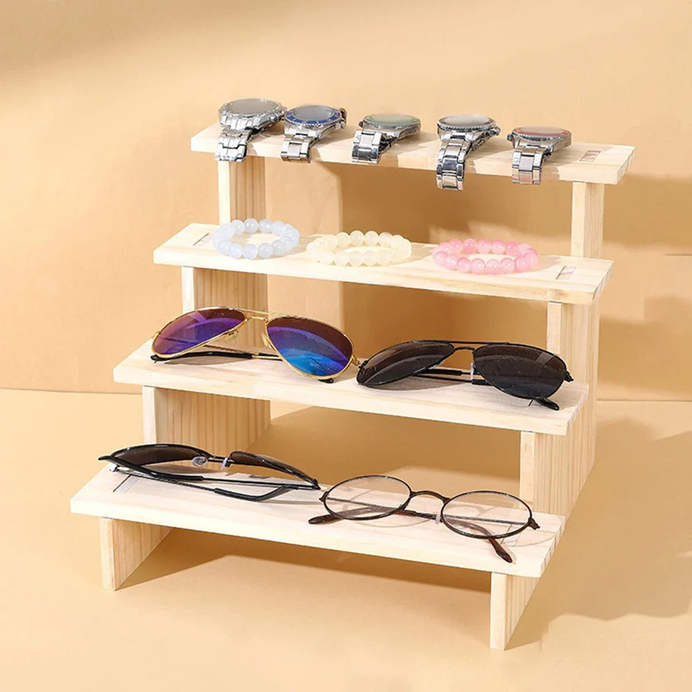 优雅的木制展示架 - 适合收藏家的多功能收纳盒