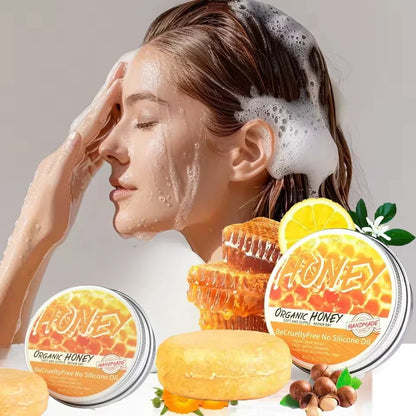 천연 허니 샴푸 - Rooted Living의 부드럽고 비듬 없는 모발