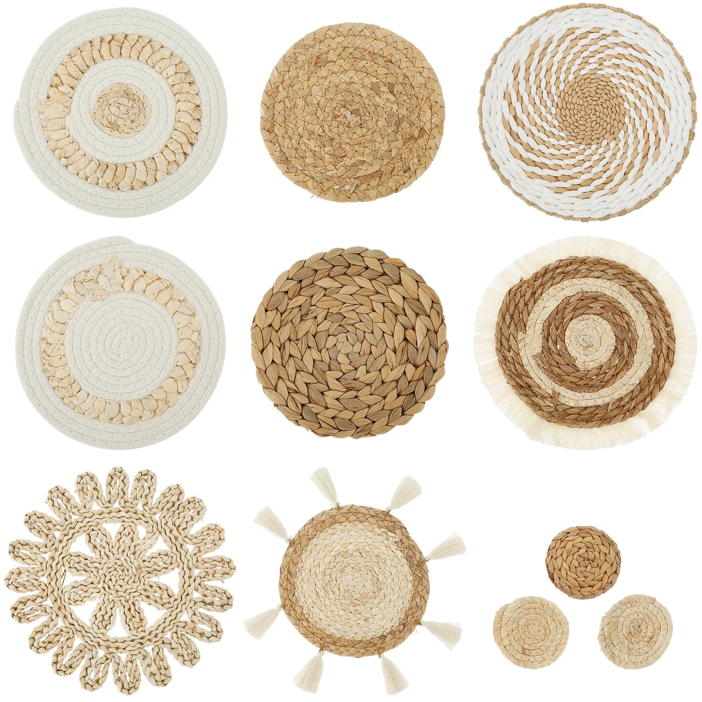 Handmade Woven Wall Basket Set – Rustic Charm for Decor Lovers