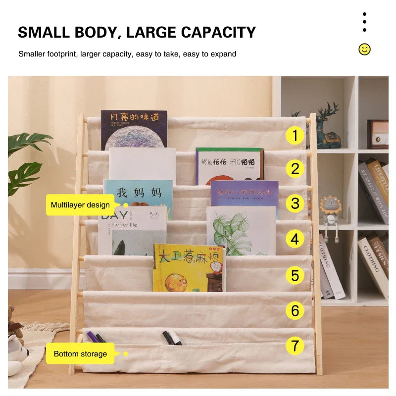 Libreria per bambini in legno: spazio elegante per i giovani lettori!