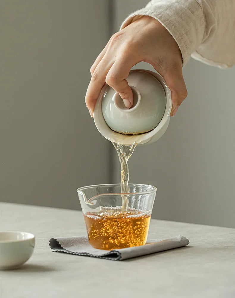 优雅渐变粉色茶具套装，专为茶艺爱好者打造 | 便携式 & 时髦的