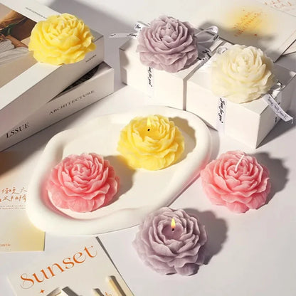 Peony Flower Candle - Aromatherapy Bliss for Relaxation