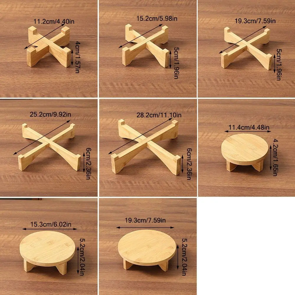 Elegant Wooden Bonsai Display Stand for Plant Lovers - Eco-Friendly Showcase