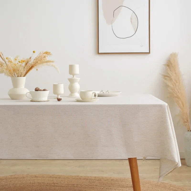 Linen Cotton Tablecloth - Elegant Dining by Rooted Living