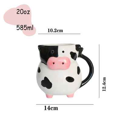 Cartoon Cow Mug - Whimsical Fun for Kids & Adults