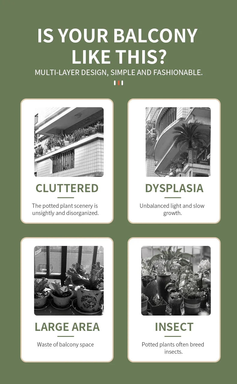 나무 화분 스탠드 - 정원 애호가를 위한 세련된 5/6/8단 정리함