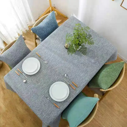 Linen Texture Waterproof Tablecloth - Elegant & Stain-Proof for Farmhouse Dining