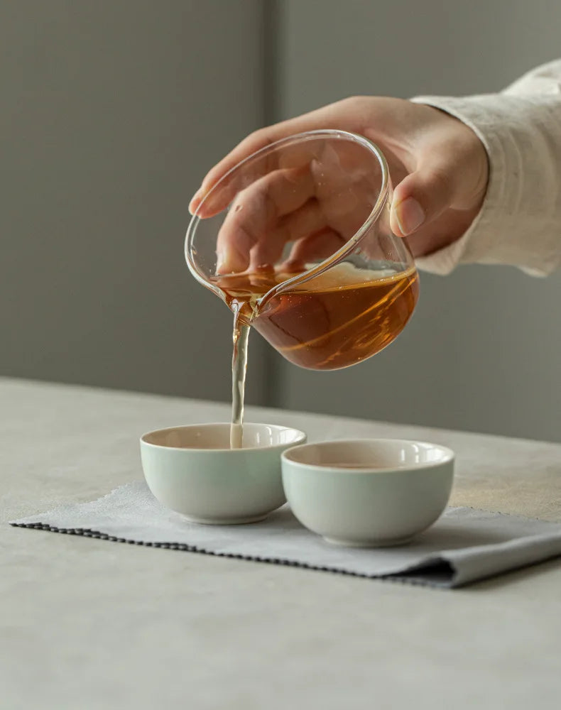 优雅渐变粉色茶具套装，专为茶艺爱好者打造 | 便携式 & 时髦的