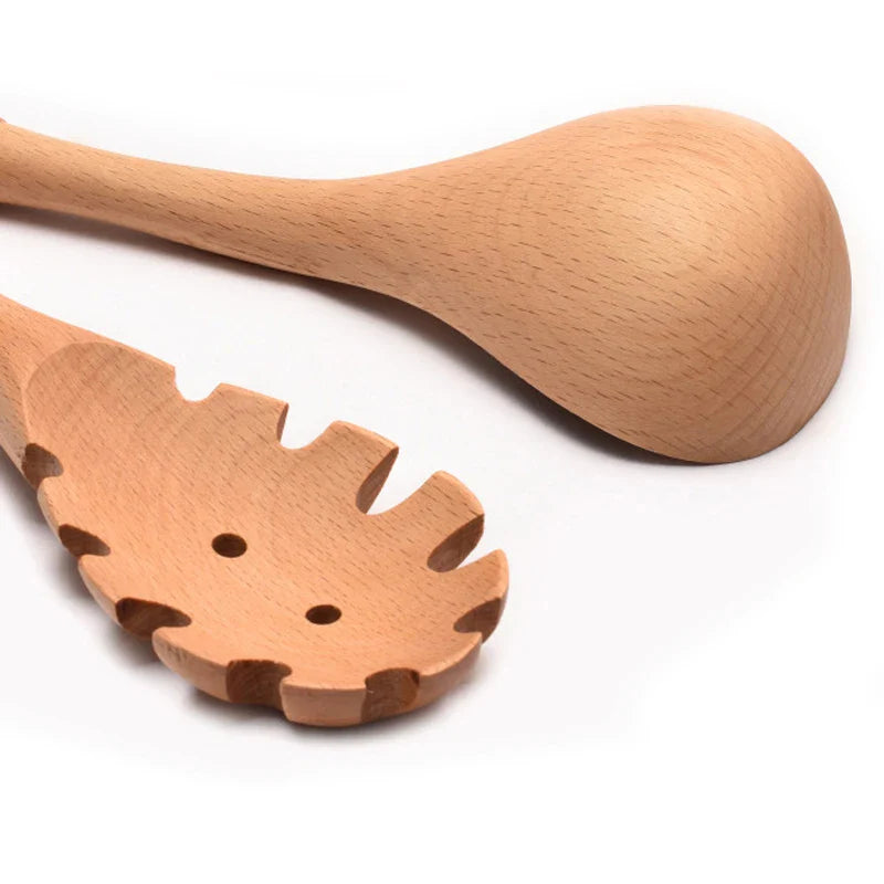 Eco-Friendly Wood Utensils Set for Natural Cooking Bliss