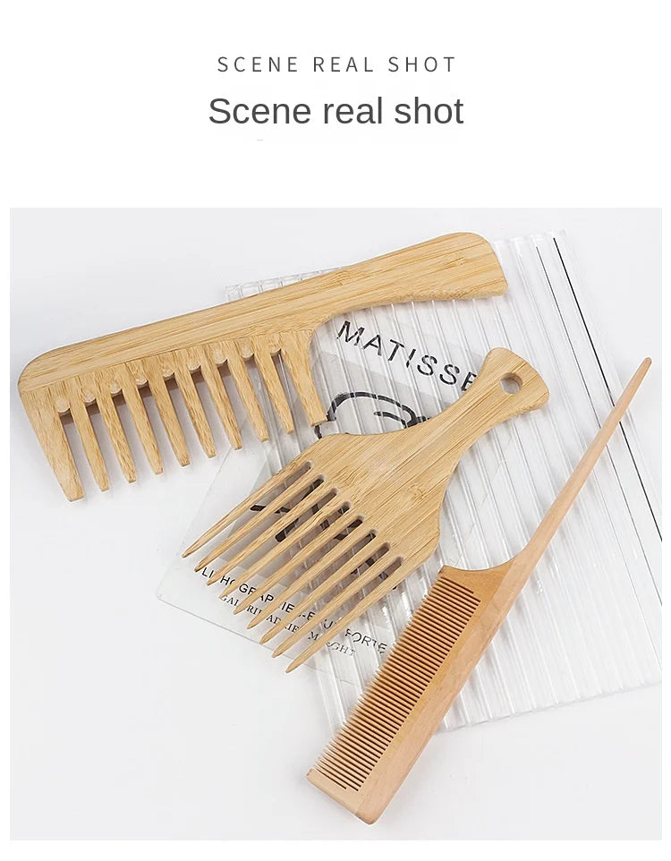 Eco-Friendly Bamboo Comb - Smooth Scalp Massage by Rooted Living