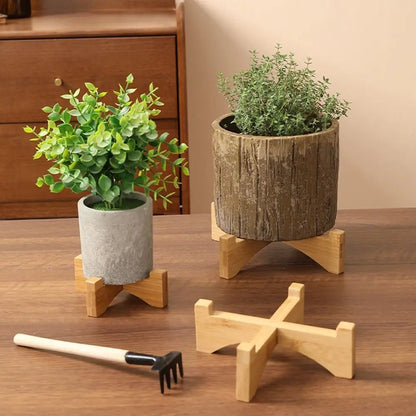 Elegant Wooden Bonsai Display Stand for Plant Lovers - Eco-Friendly Showcase