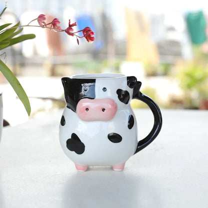 Cartoon Cow Mug - Whimsical Fun for Kids & Adults
