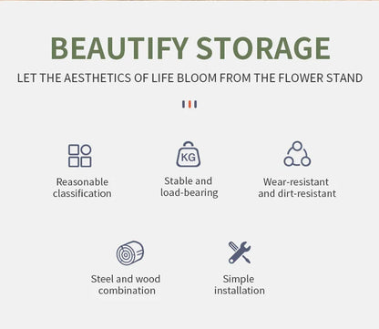 나무 화분 스탠드 - 정원 애호가를 위한 세련된 5/6/8단 정리함