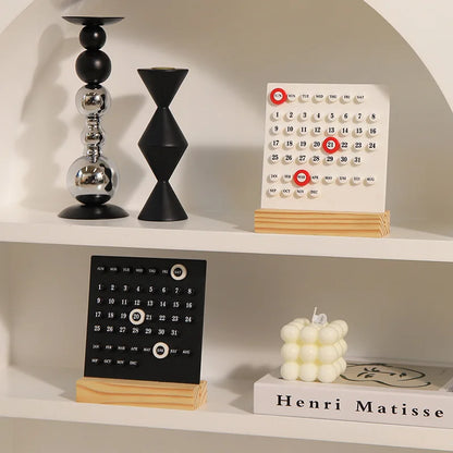 Wood Perpetual Calendar - Charming Organizer for Home & Office