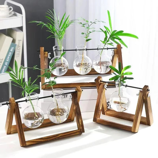 Hydroponic Terrarium Plant Vase with Stand – Elegant Indoor Decor