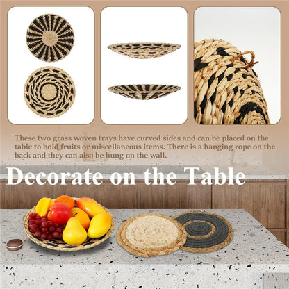 Boho Wall Baskets - Handwoven Seagrass Decor for Stylish Spaces