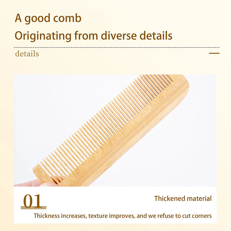 Eco-Friendly Bamboo Comb: Anti-Static Tool for Pros