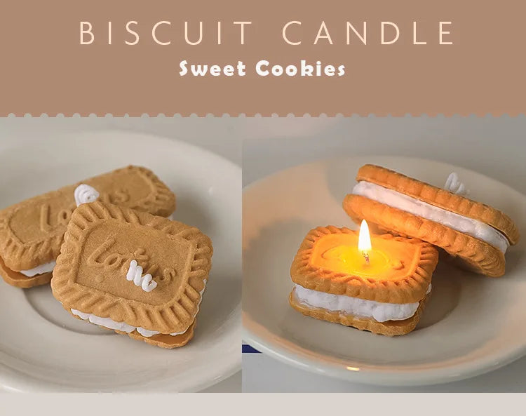 Handmade Biscuit Candle - Cozy Aromatherapy by [Brand Name]