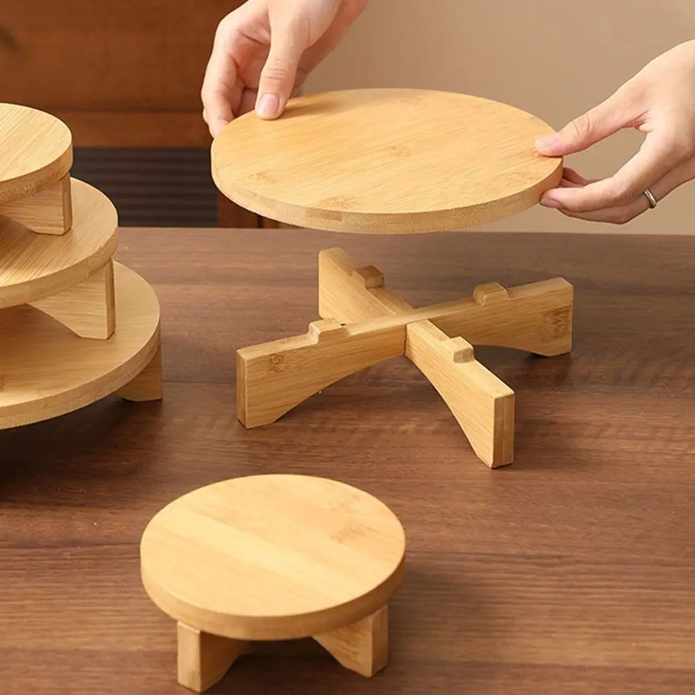 Elegant Wooden Bonsai Display Stand for Plant Lovers - Eco-Friendly Showcase