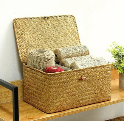 Handwoven Seagrass Storage Baskets Set - Stylish & Eco-Friendly