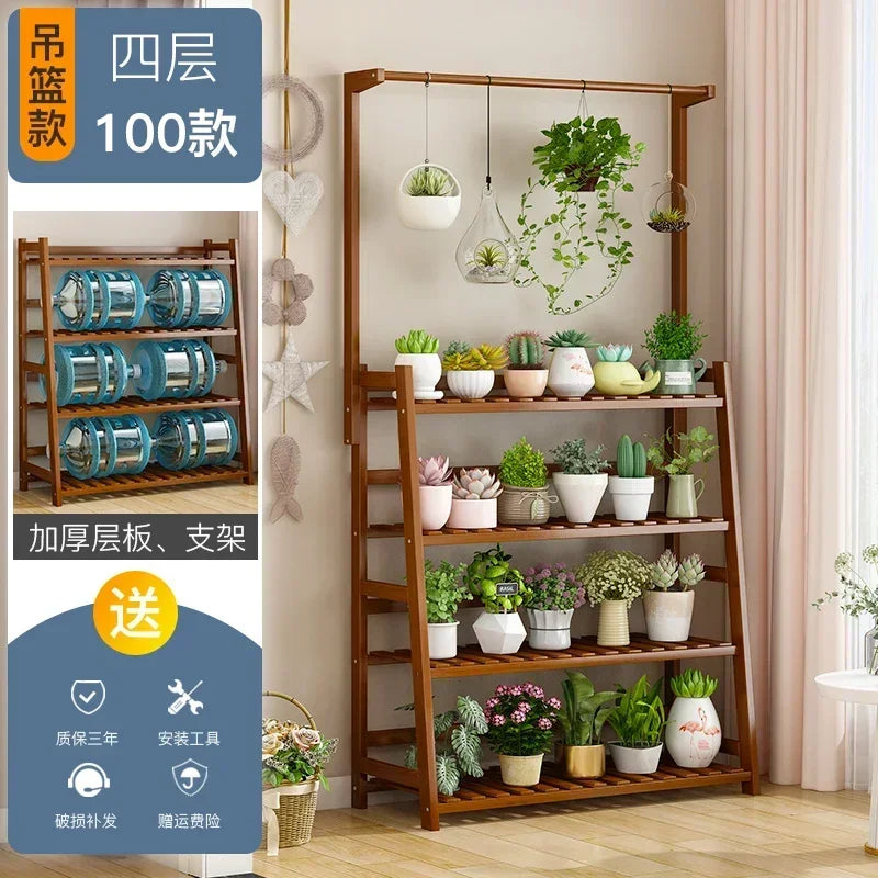 Étagère universelle en bois pour plantes – Élevez le style de votre jardin !