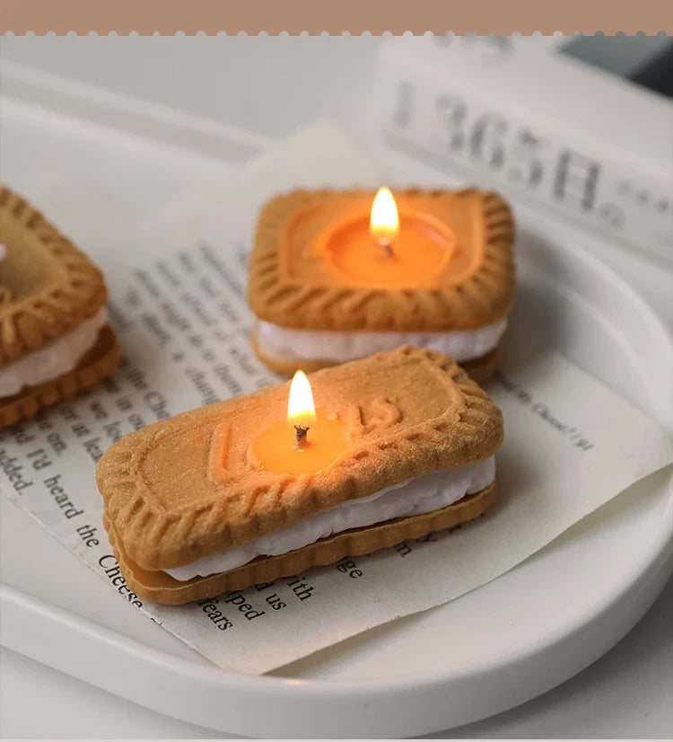 Handmade Biscuit Candle - Cozy Aromatherapy by [Brand Name]